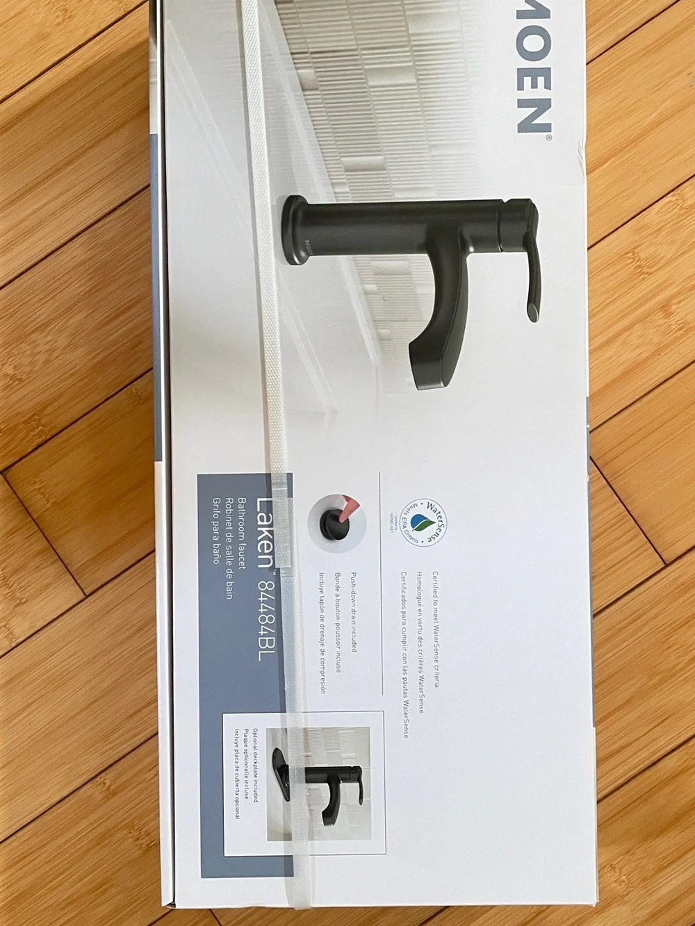 Moen Laken Single-Handle Bathroom Faucet in Matte Black